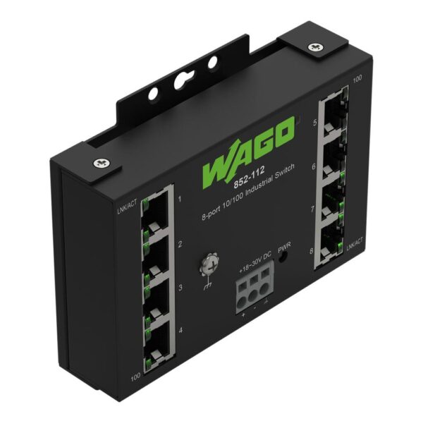 WAGO 852-112 Industrial ECO Switch – 8-Port 100Base-TX Endüstriyel Ethernet Anahtarı
