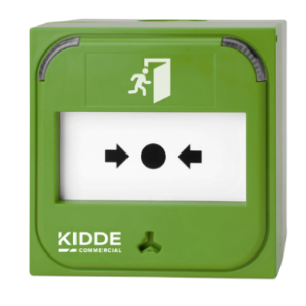 Kidde Excellence KE-DM3010G-IP Adresli Yangın İhbar Butonu – Weatherproof, Yeşil (Running Man)